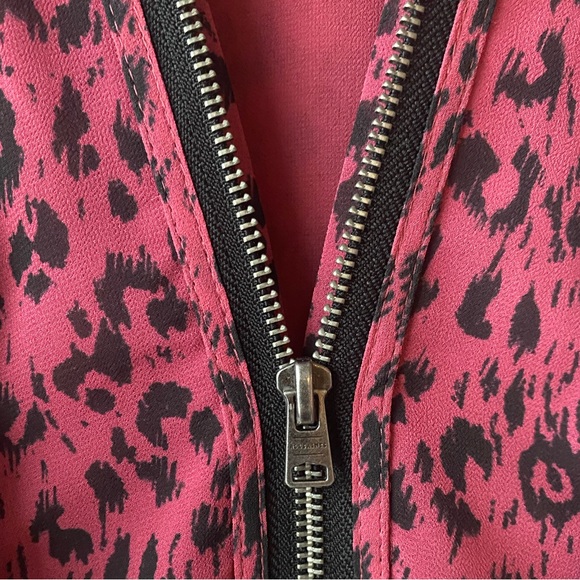 AllSaints Jayda Dress in Pink Leopard Print - Picture 10 of 11